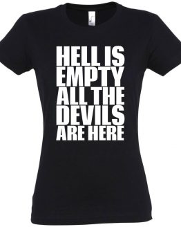 Футболка женская «Hell Is Empty»